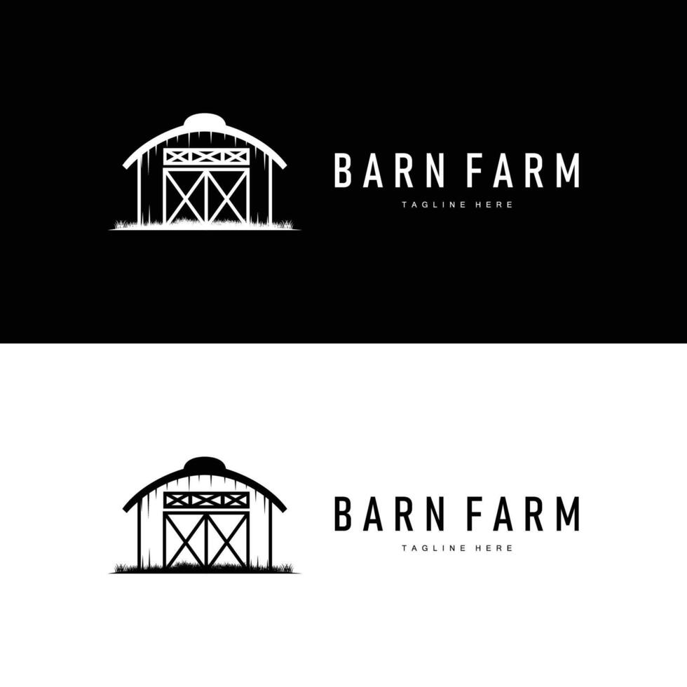 Farm barn logo warehouse vector