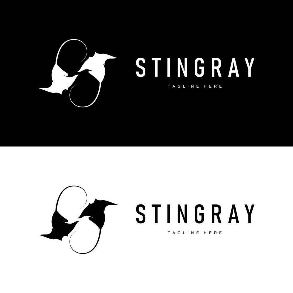 stingray logo template vector