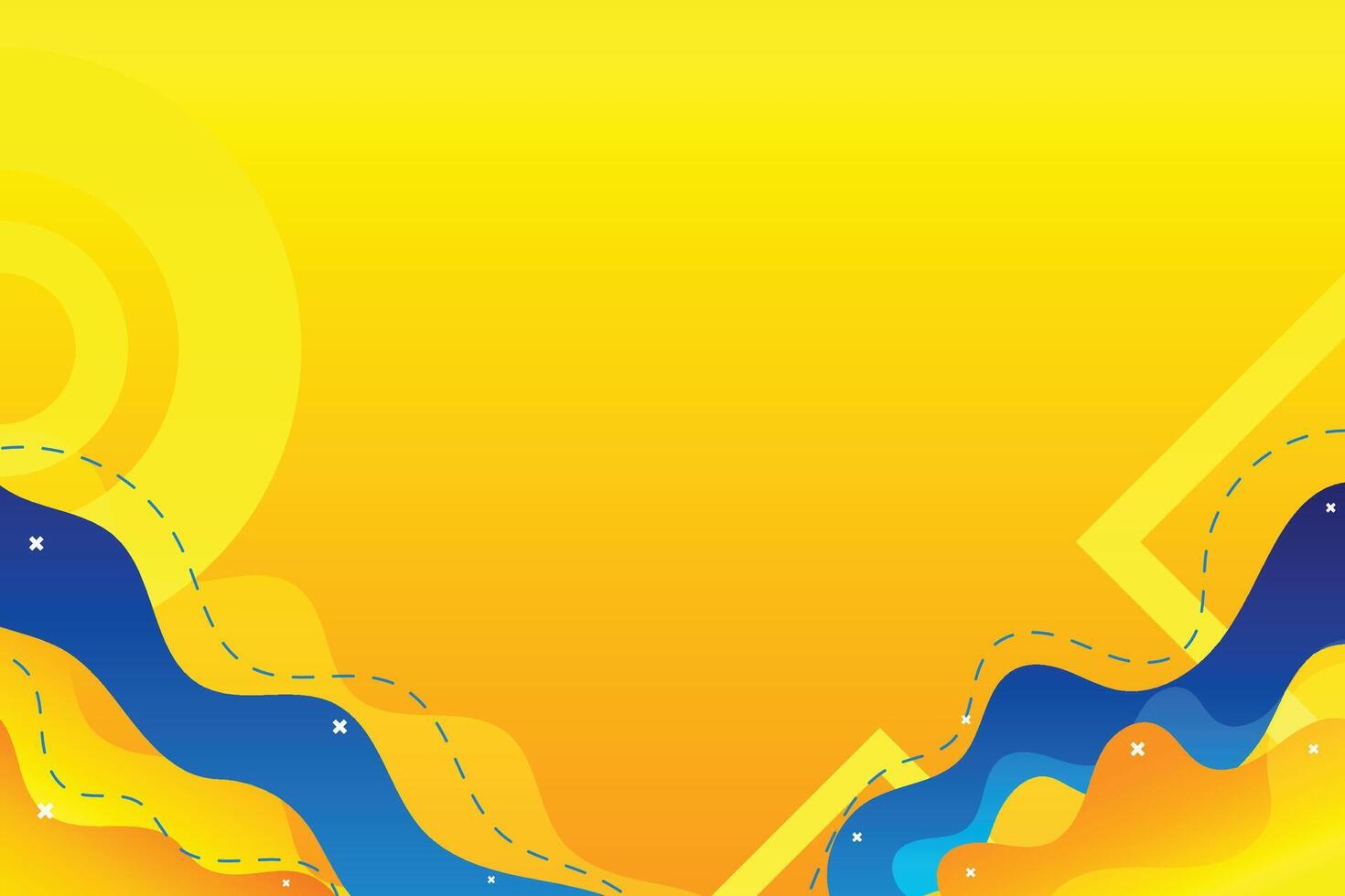 Abstract Landscape with Fluid Curves vector