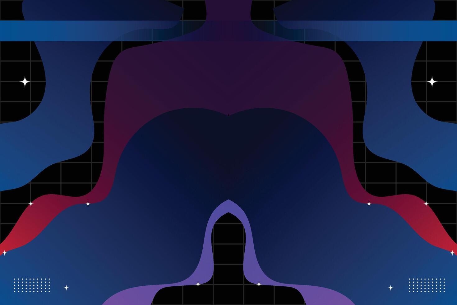 Abstract Fluid Lines and Dots Design vector