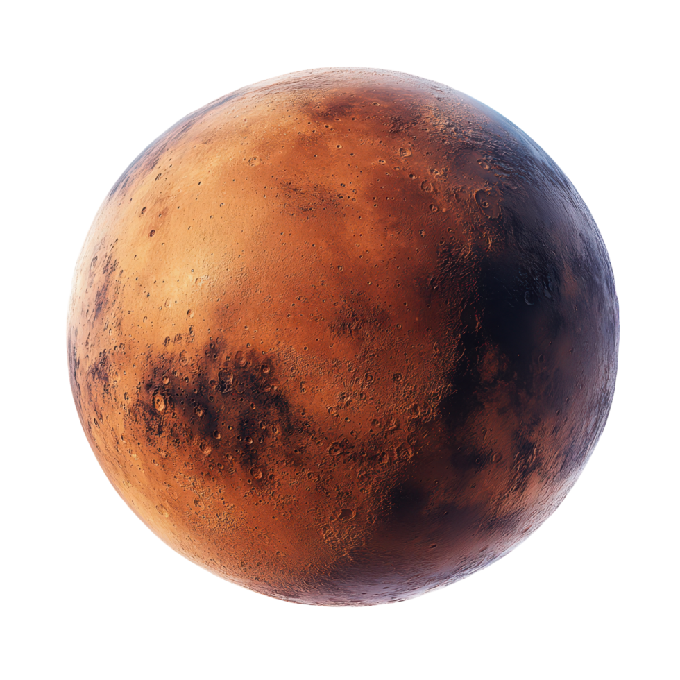 Exploring the reddish surface of Mars under distant stars png