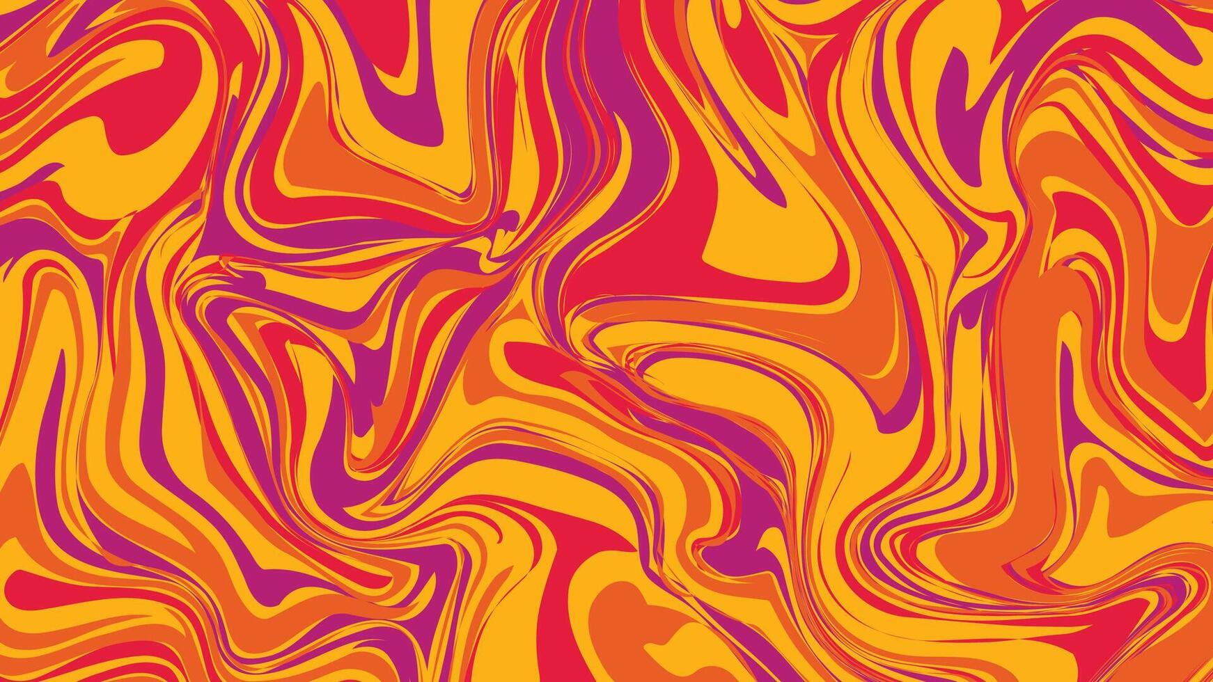 Psychedelic Waves of Warm Hues vector