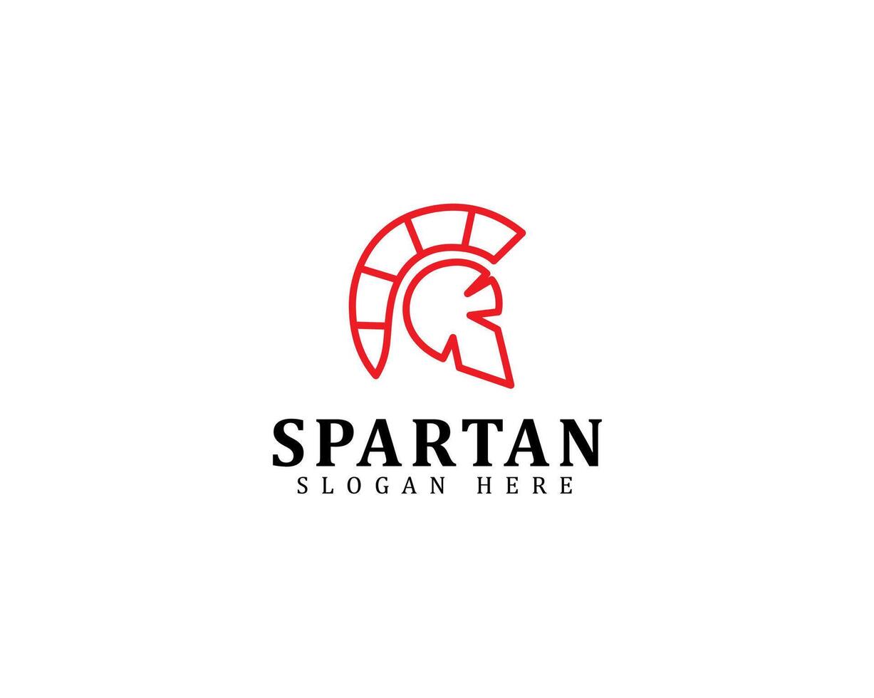 spartan helmet logo for sale. Logo is shaped with lines forming a spartan helmet that has an incorporated into design, vector