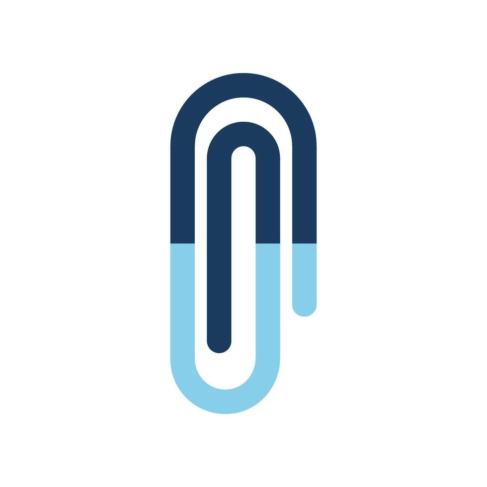 Paper clip icons. color lines for office management applications, can be used for websites, UI and mobile apps. vector
