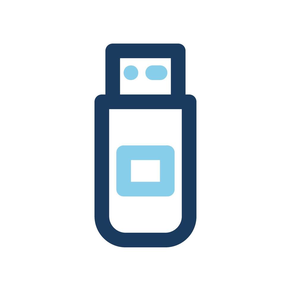 Usb drive icons color lines for technology, files and data. Can be used for websites, UI and mobile apps. vector
