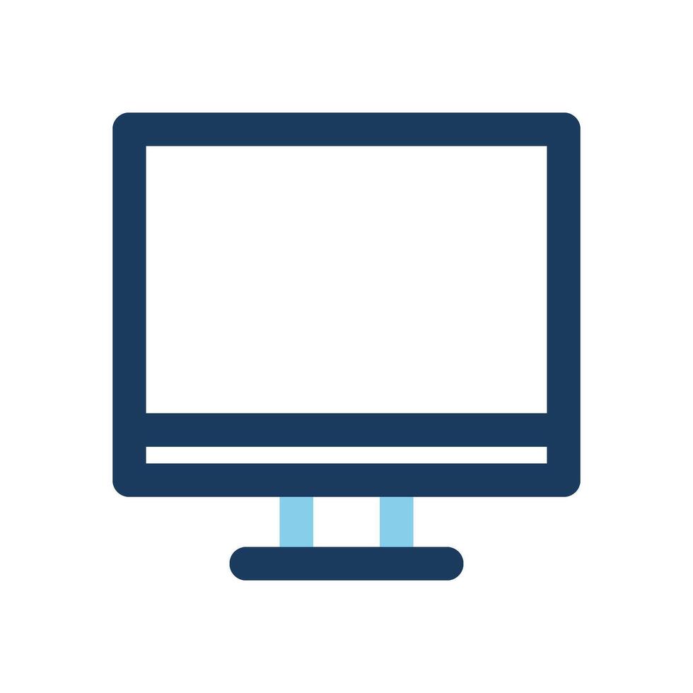 Computer icons colored lines for digital office equipment, suitable for websites, UI and mobile apps. vector