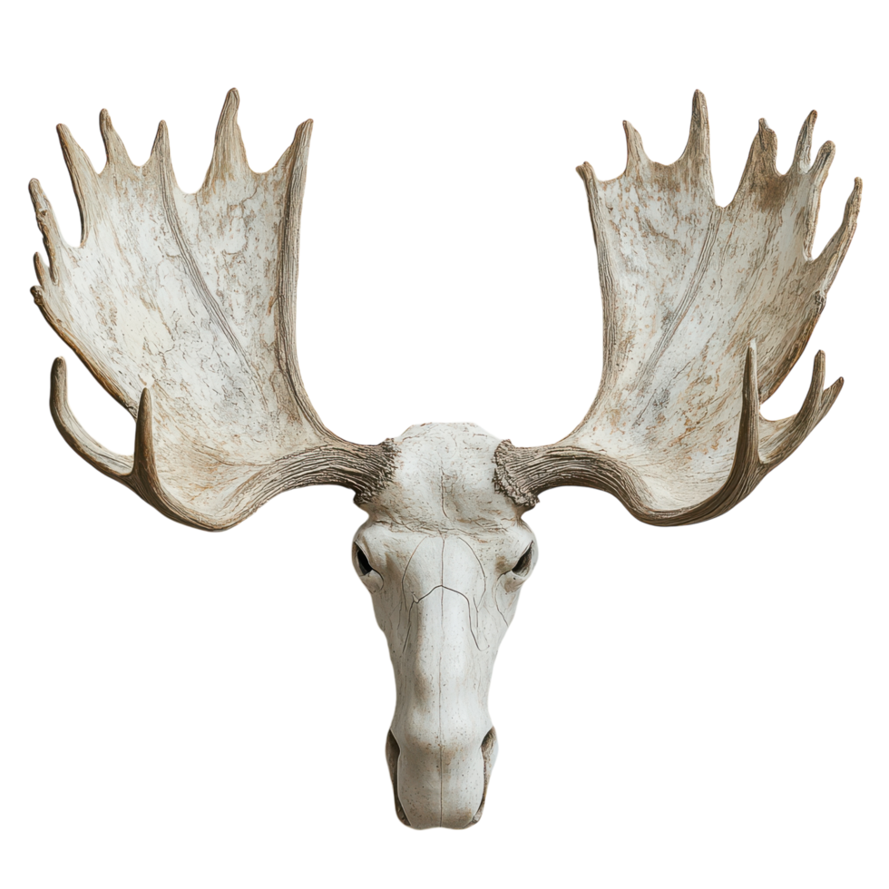 A majestic moose mount displayed on a minimalist wall png