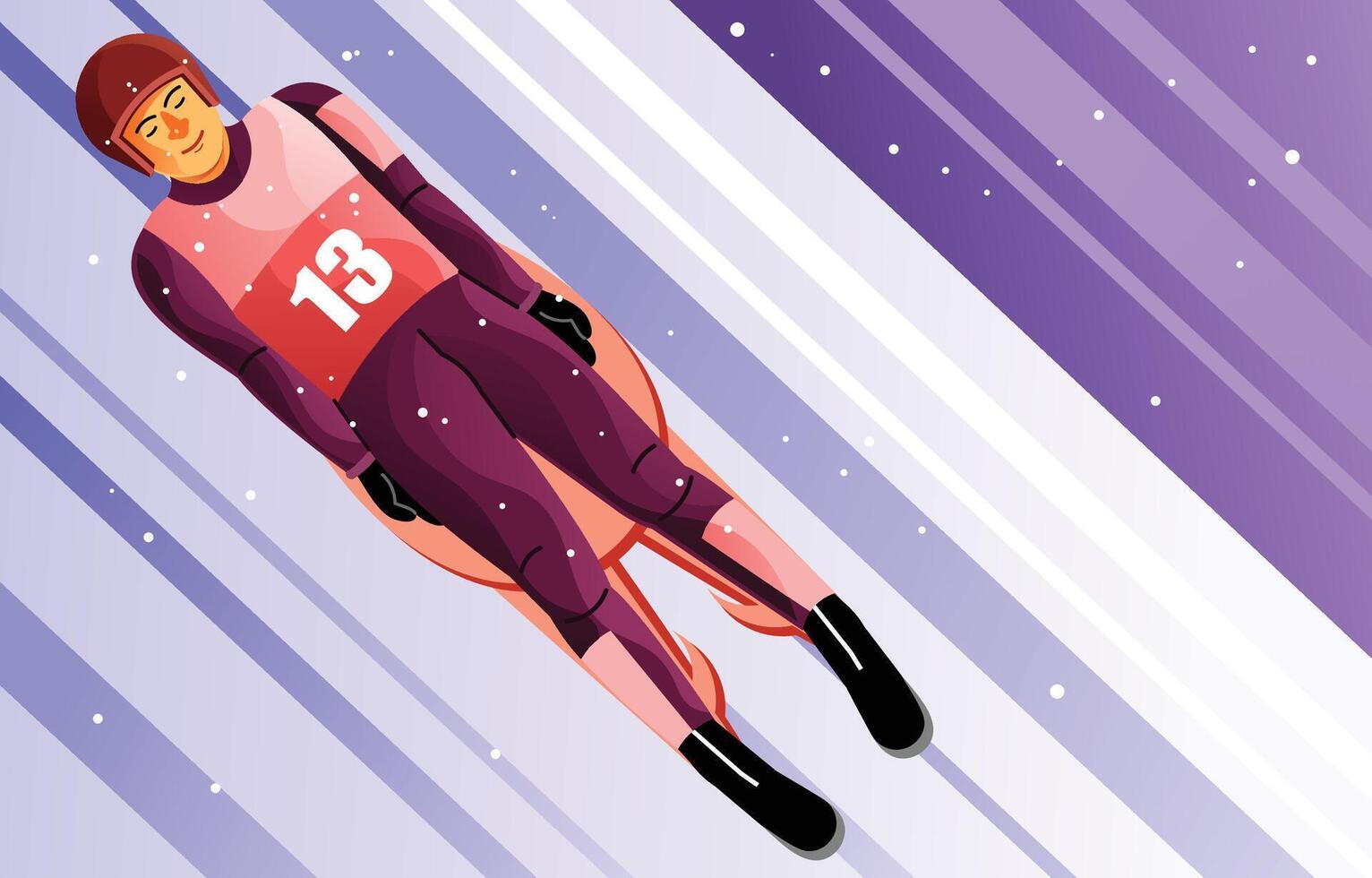 Luge Sport Illustration vector