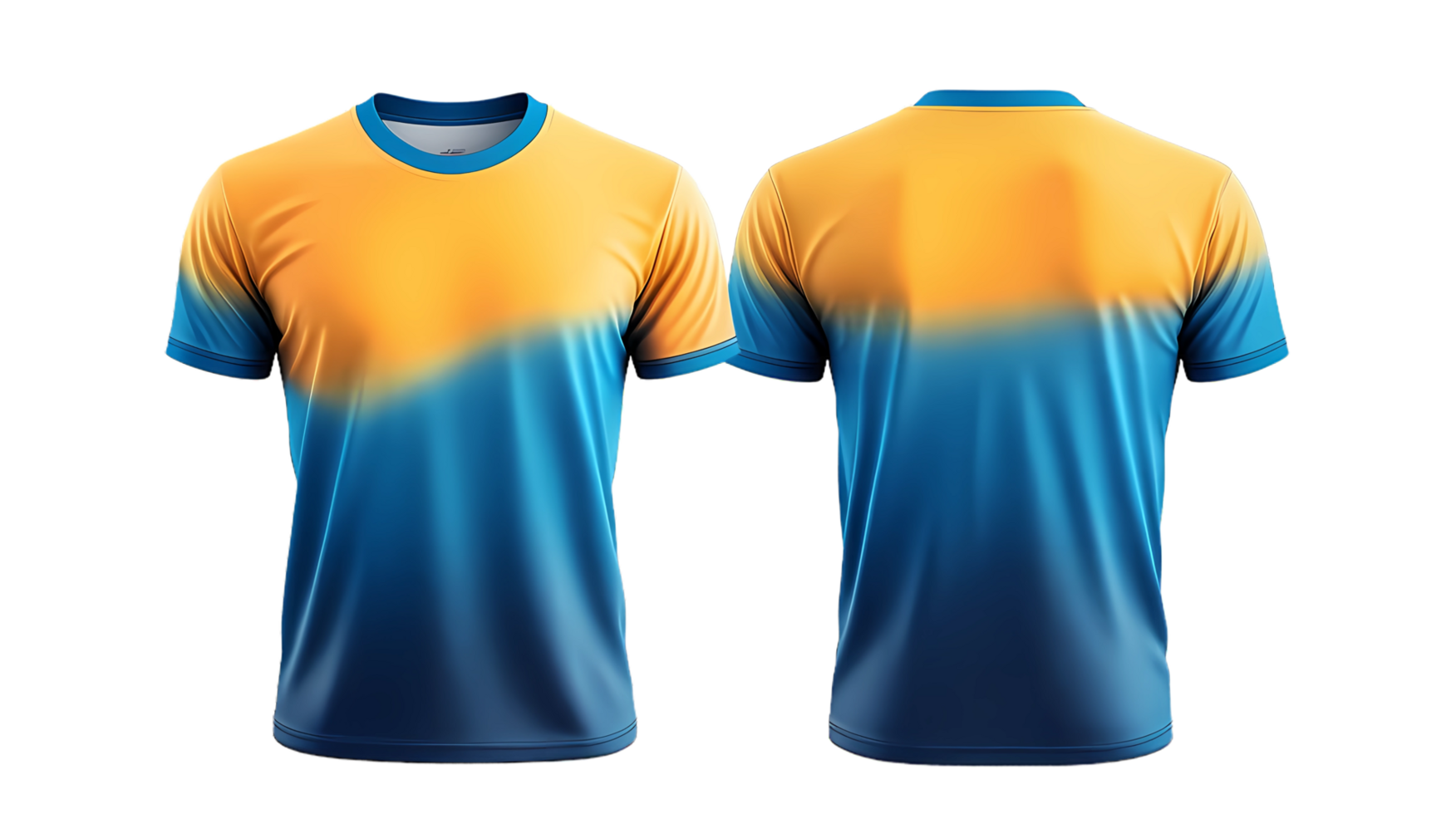 blue and orange soccer jersey mockup png