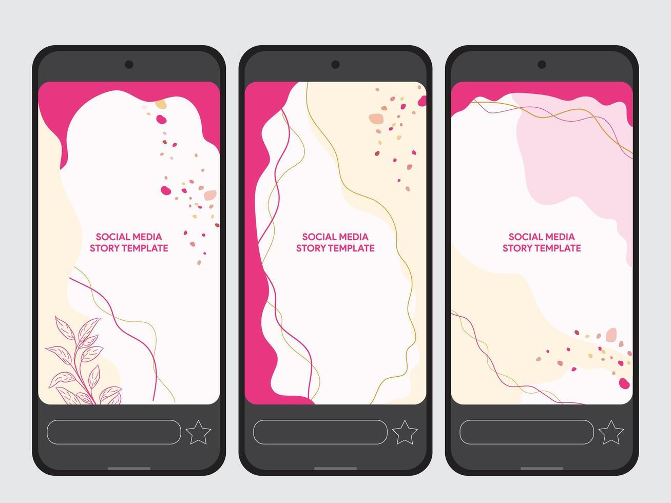 Memphis Style Social Media Template Design vector