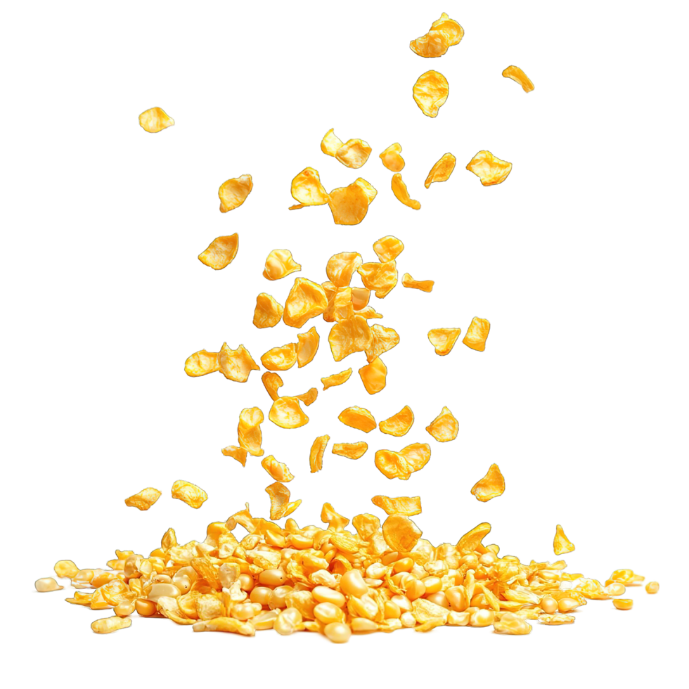 Falling corn flakes png