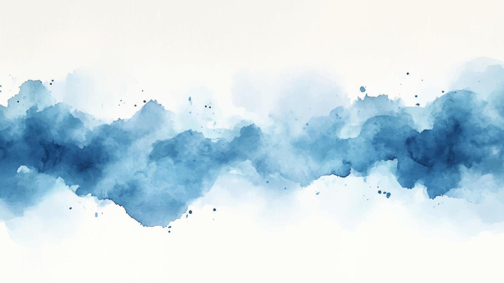 Abstract ink splash horizontal watercolor background. Hand drawn texture. Brush stroked painting pastel color watercolour vector