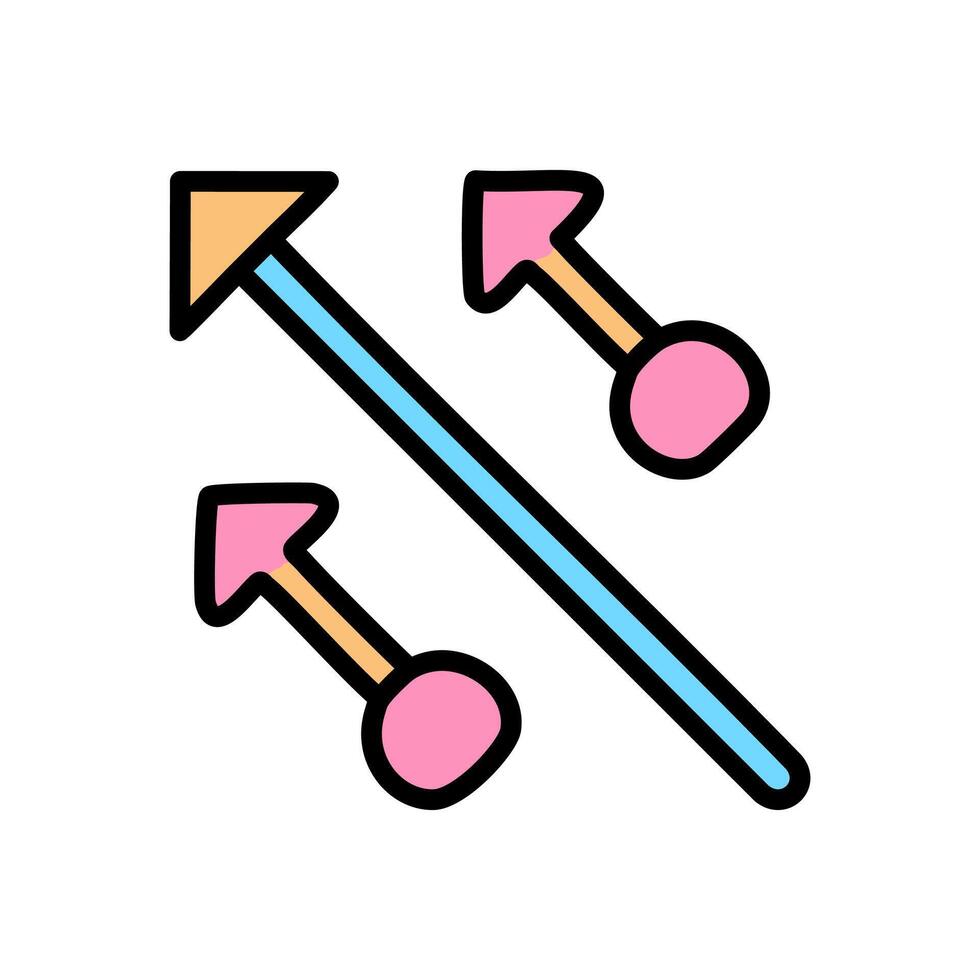Arrows icon, filled design editable stroke. Pixel perfect. vector