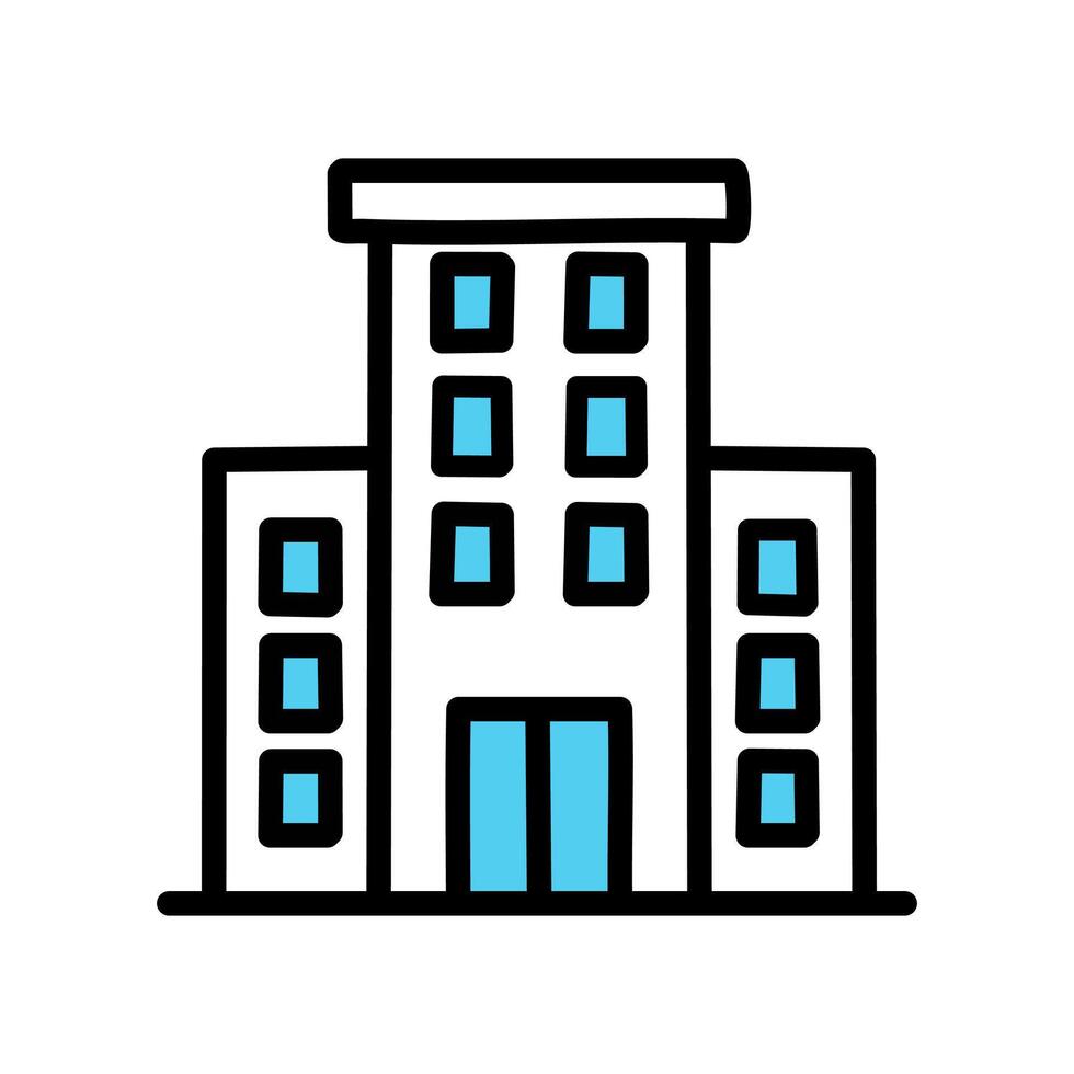 Hotel building , Hotel related filled design editable outline icon vector