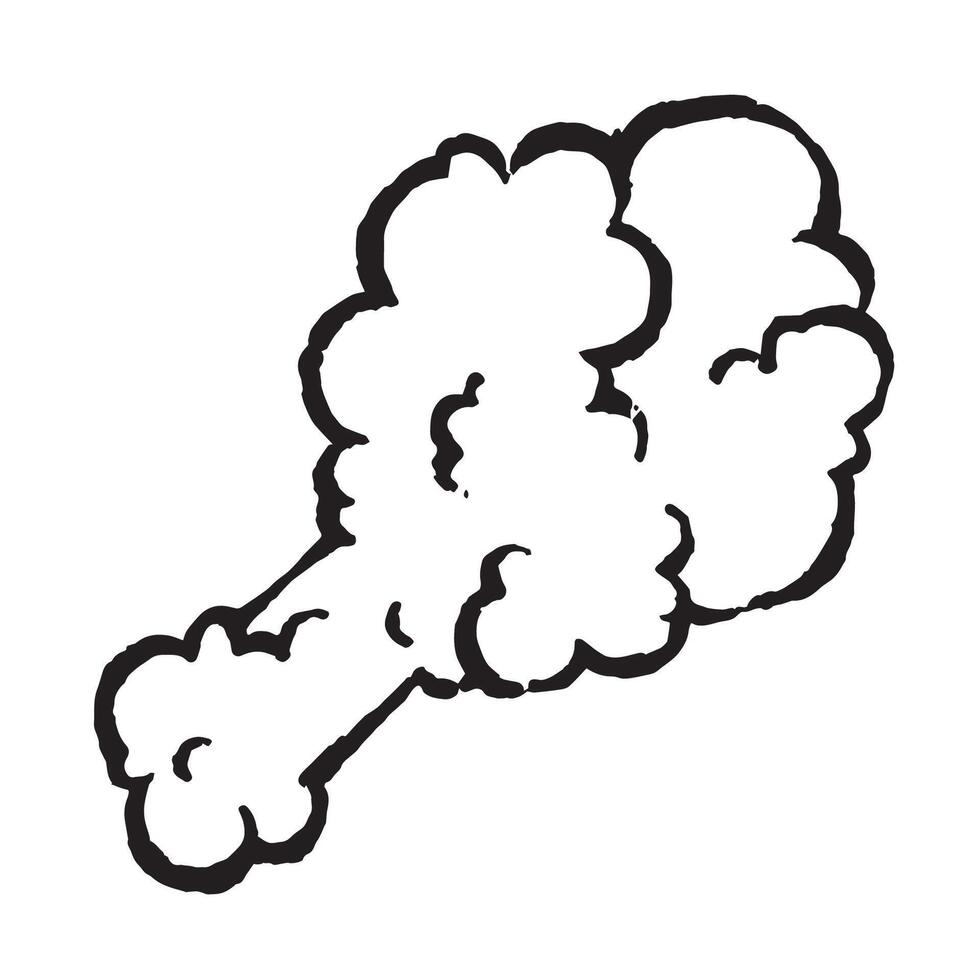 Crispy fried chicken drumstick line art vector