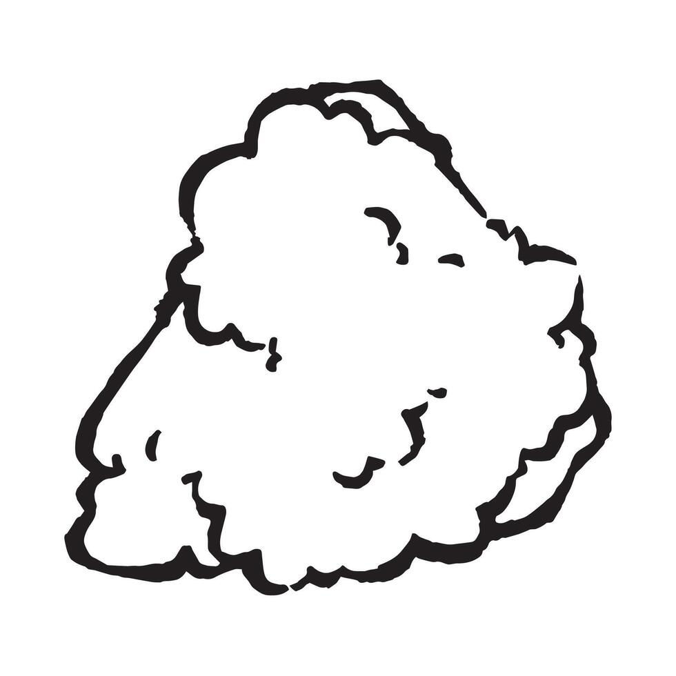 Crispy fried chicken thigh line art vector