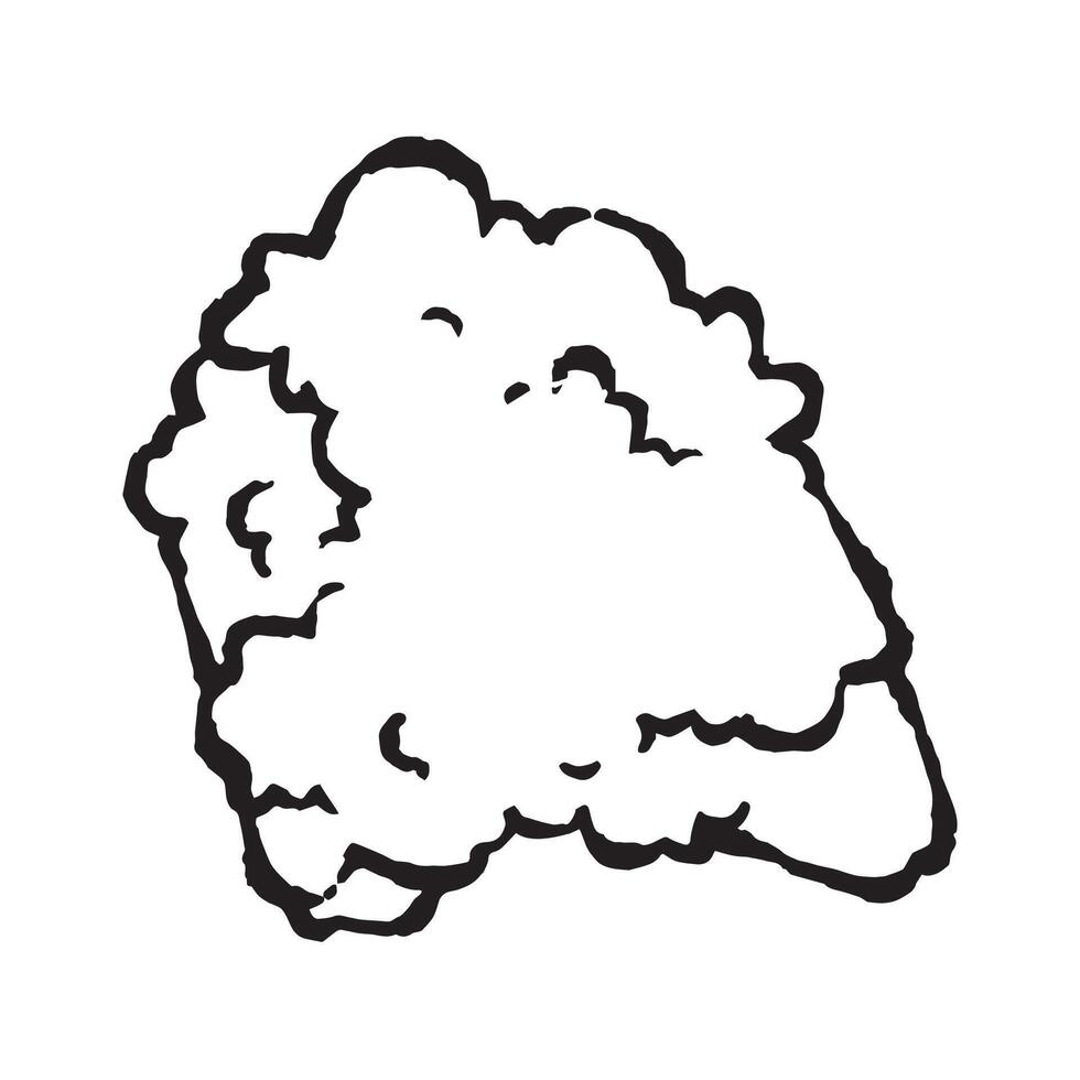 Crispy fried chicken breast line art vector