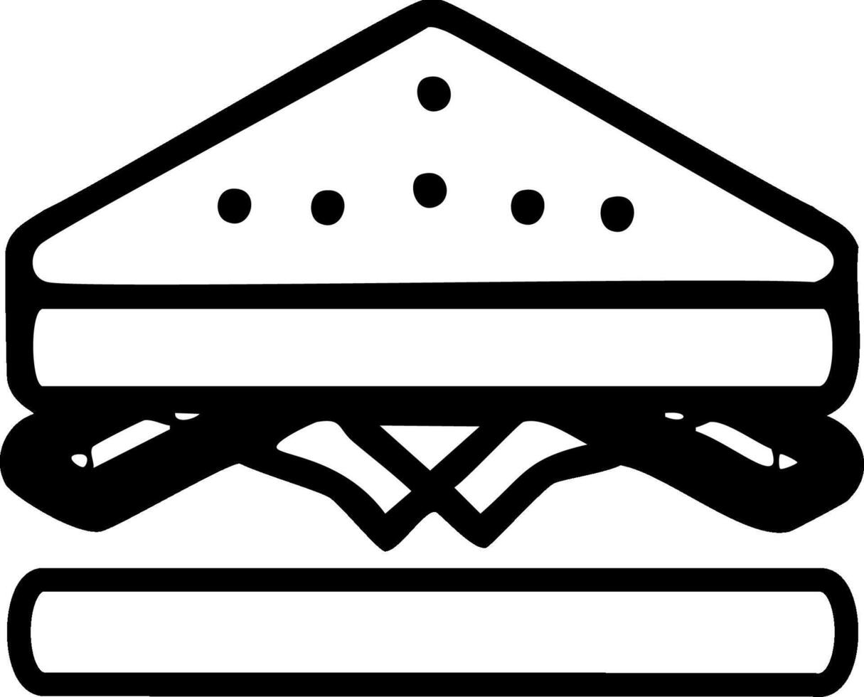 Sandwich icon, concept illustration, outline symbol sign, linear symbol. vector