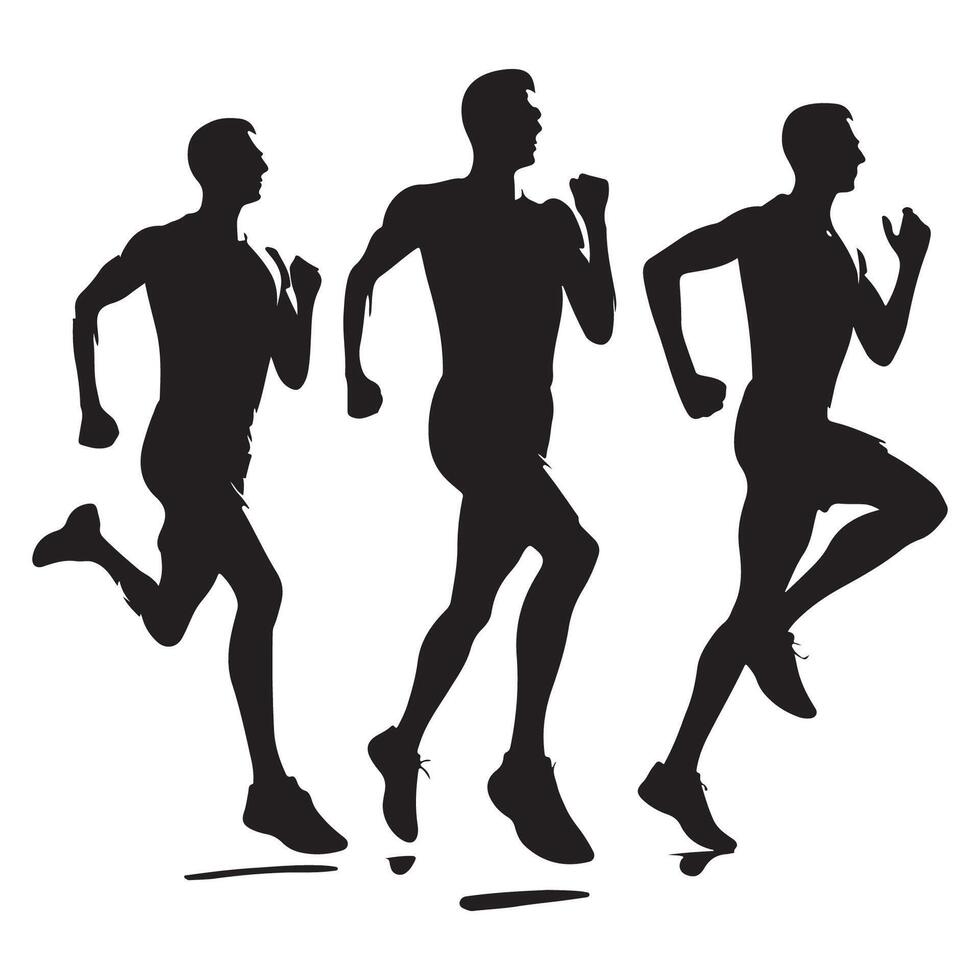 Silhouette image of someone on the move vector