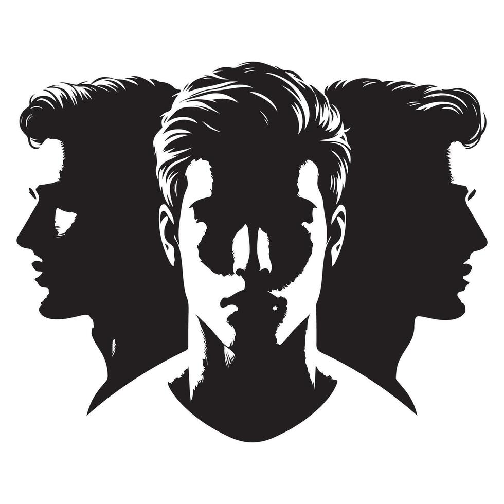 Silhouetted form of a person's head and shoulders vector