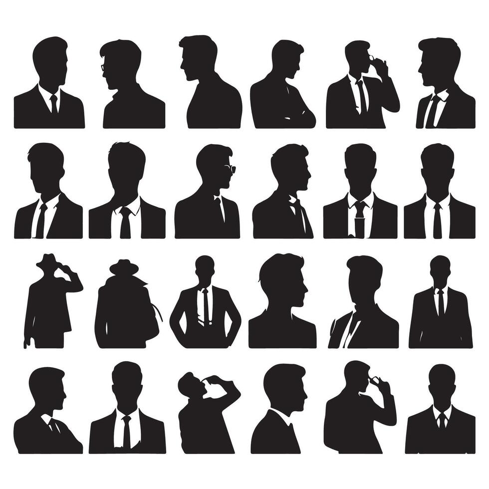 Silhouette framework of a person's head and shoulders vector