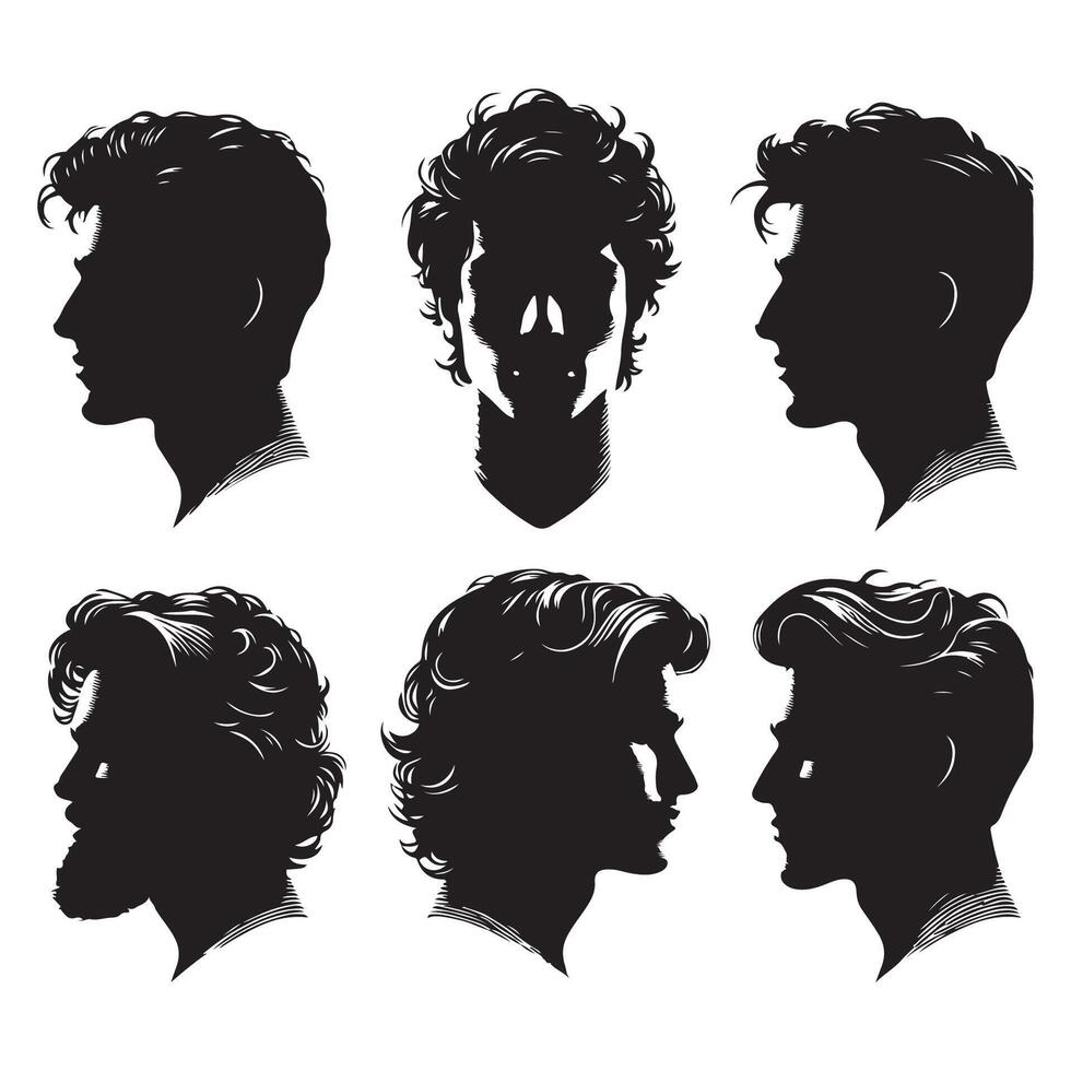 Silhouette drawing of a person's head and shoulders vector
