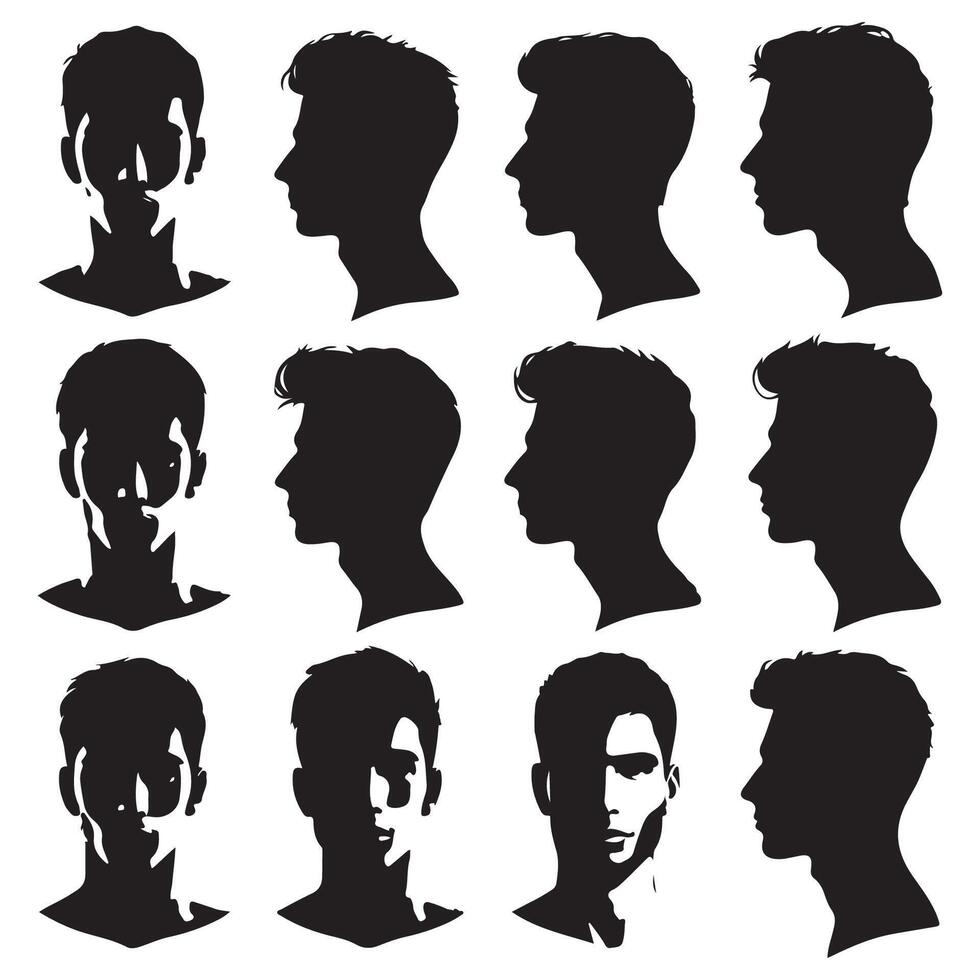 Silhouette form of a person's head and shoulders vector
