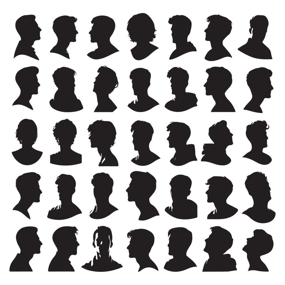 Outline of a person's upper body vector