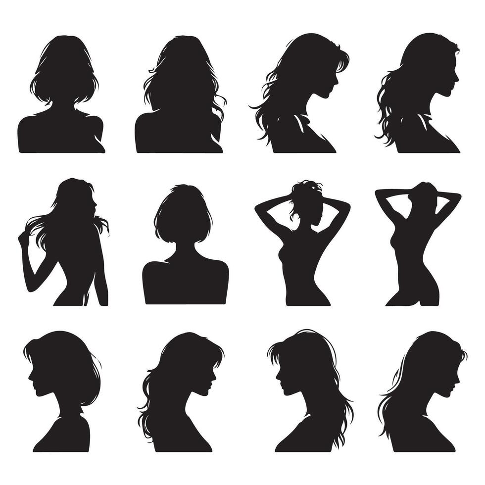 Silhouette structure of a persons head and shoulders vector