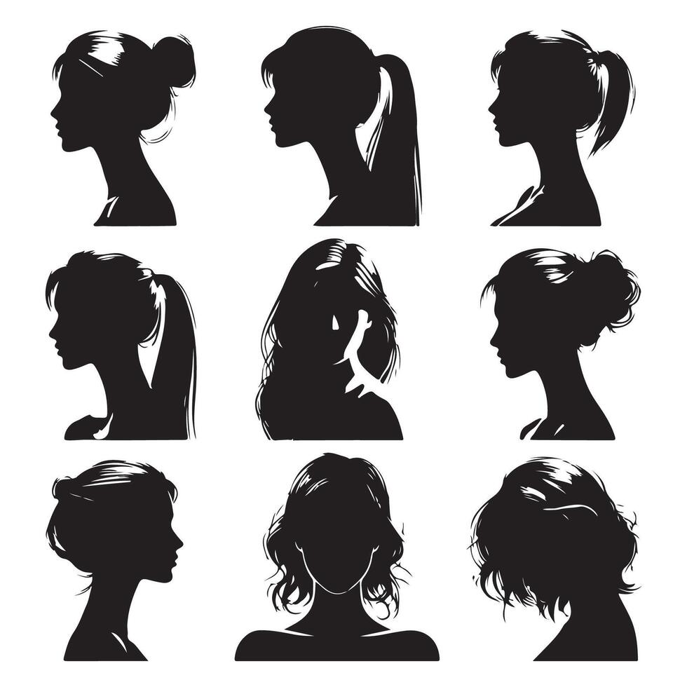 Person's silhouette showing head and shoulders vector
