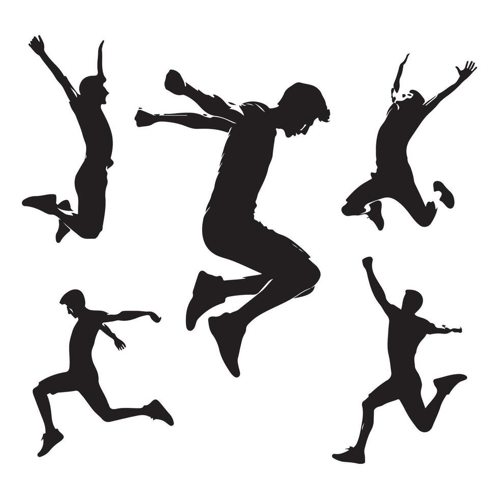 Silhouette portrayal of a person soaring vector