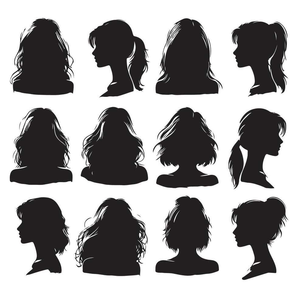 Silhouette portrayal of an individual's head and shoulders vector