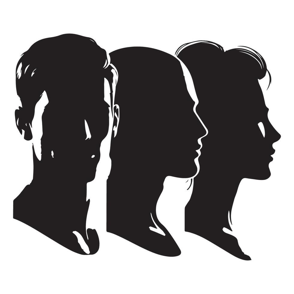 Outline representation of a persons head and shoulders vector