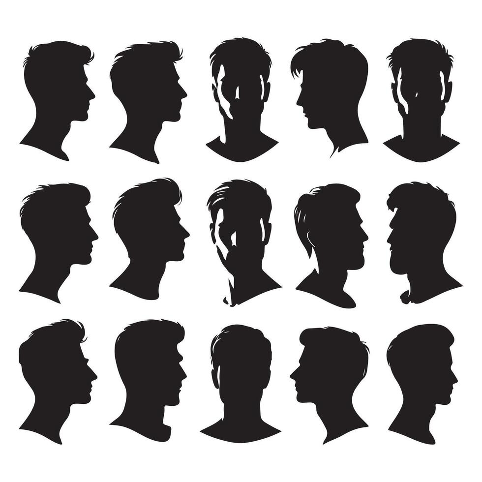 Contour of a person's head and shoulders vector