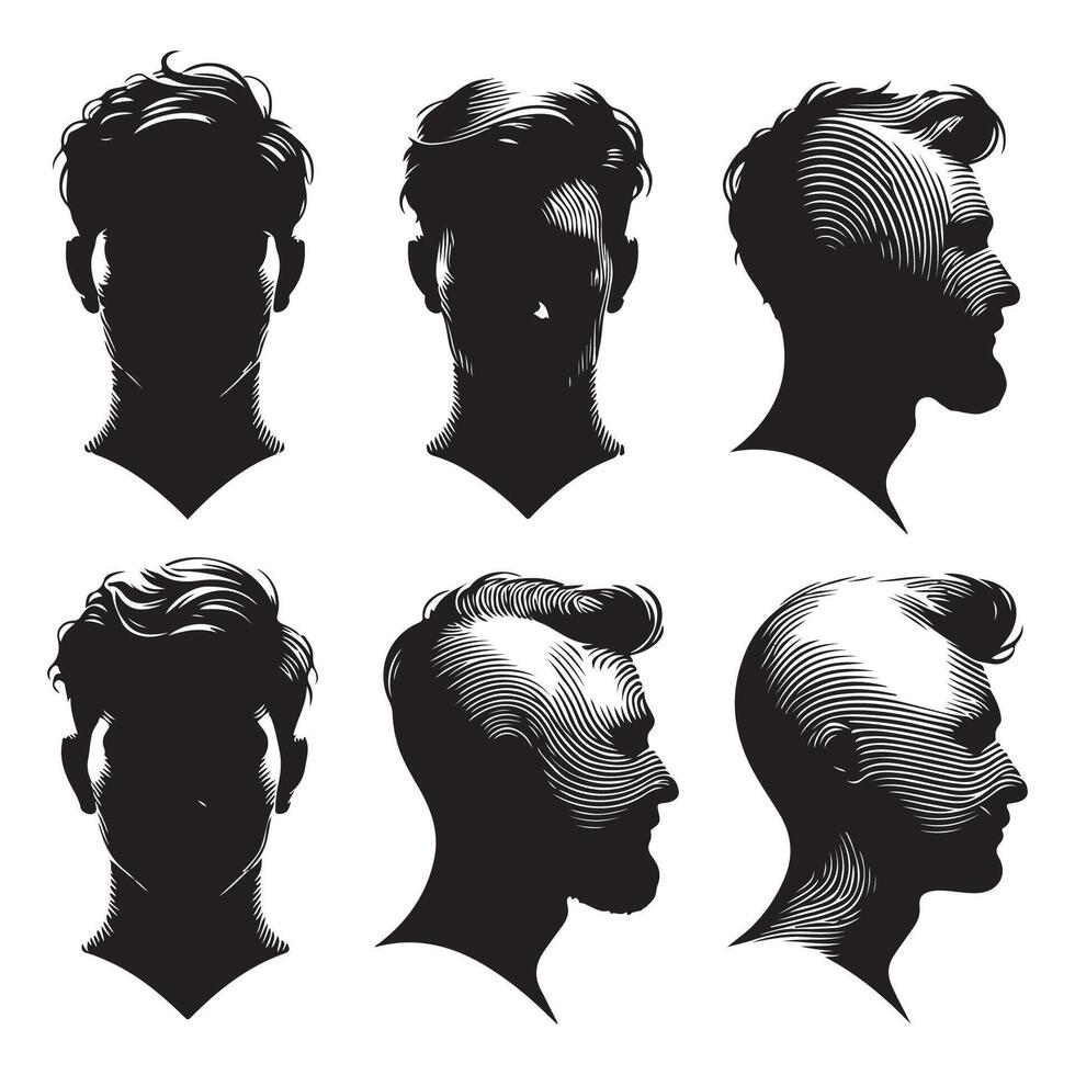 Shadowy outline of a person's head and shoulders vector
