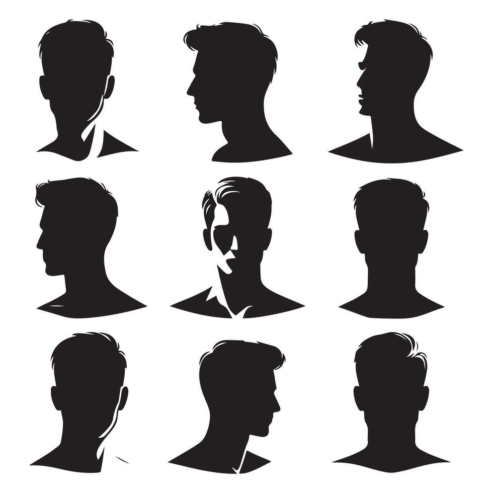 Silhouette impression of a person's head and shoulders vector