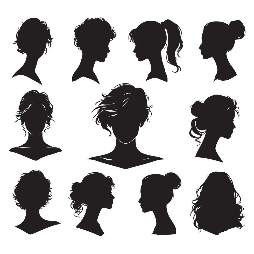 Darkened silhouette of a person's head and shoulders vector