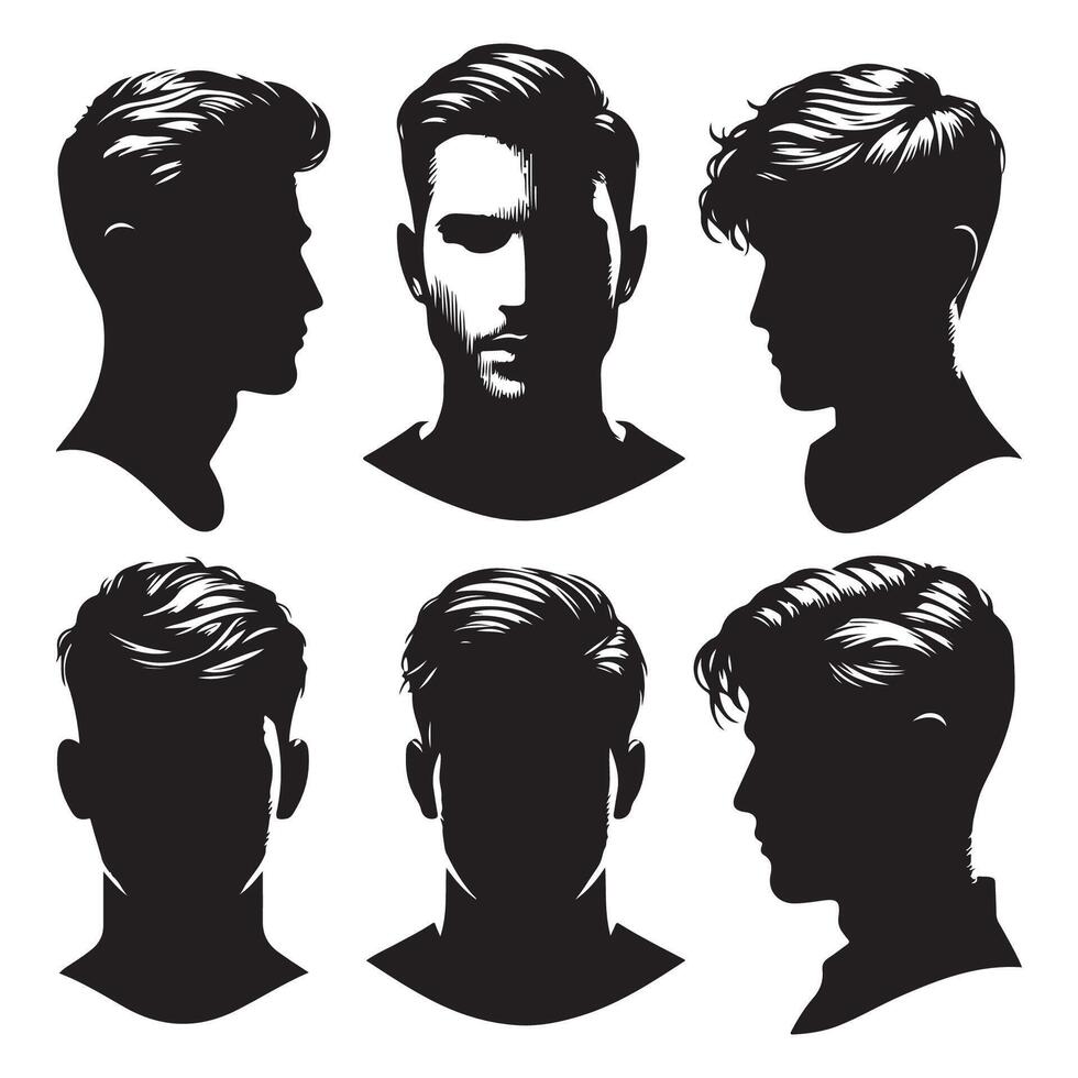 Silhouette art of a person's head and shoulders vector
