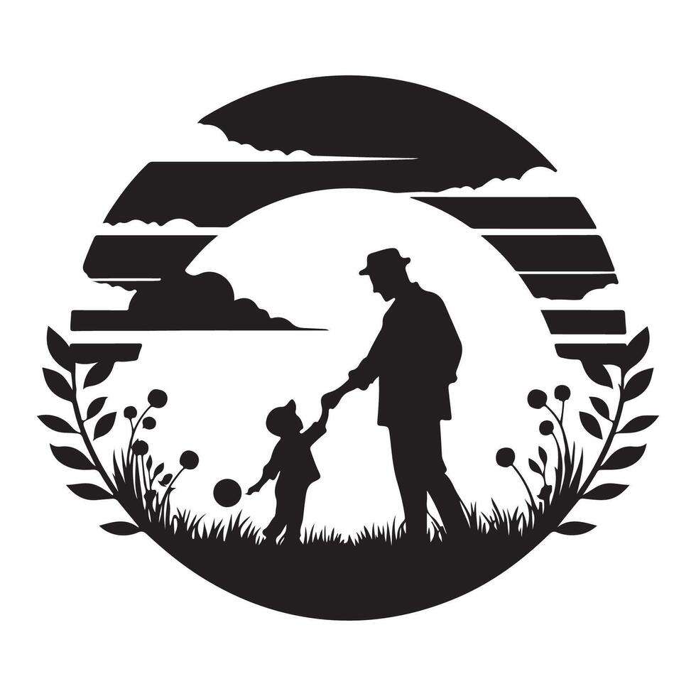 Father-son graphic design for Fathers Day vector
