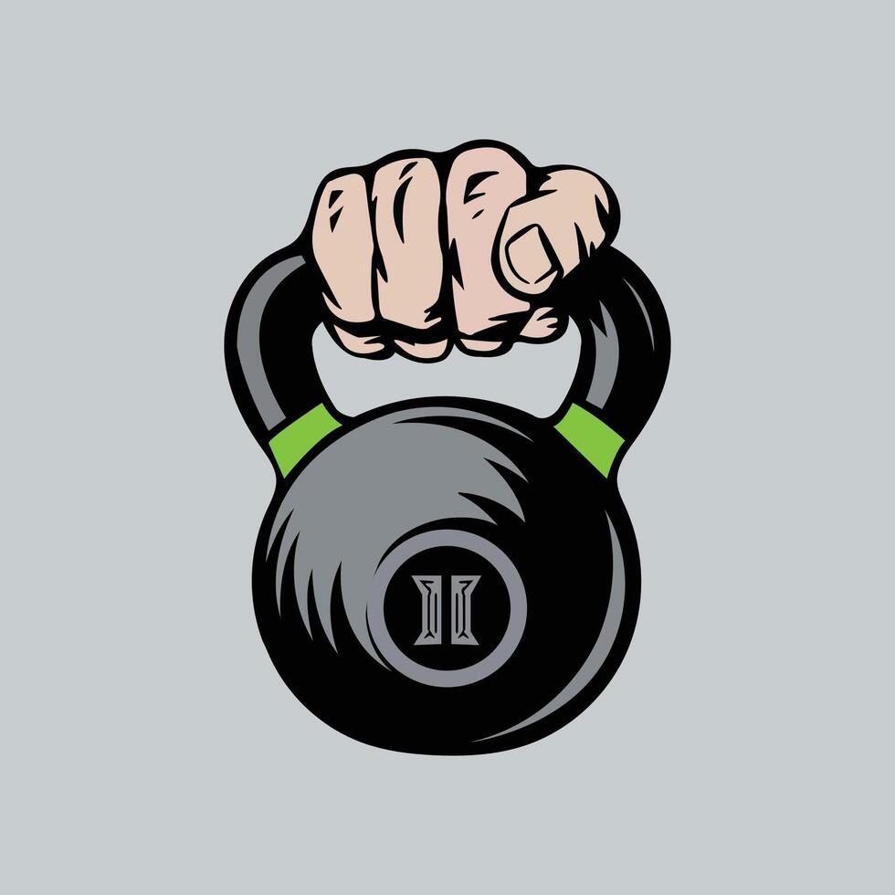 Dumbbell ball illustration vector