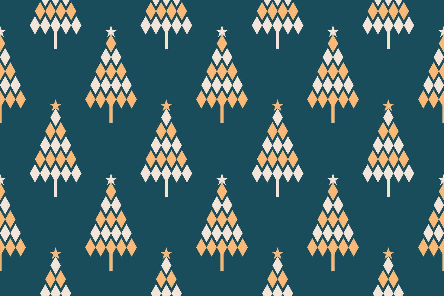 Christmas tree seamless pattern. conifer geometry. Celebrate festival. Design for illustration, fabric, wrapping, gift, paper, greeting cards. vector