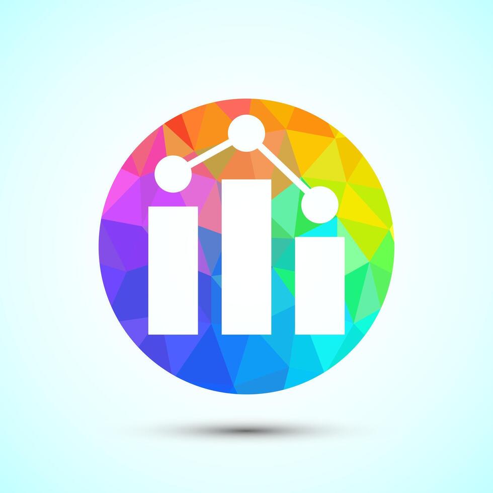 Bar chart icon design, Graph icon vector