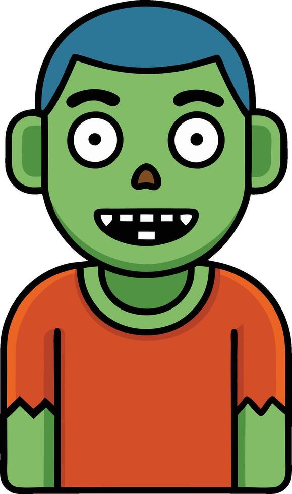 Spooky Zombie Cartoon for Halloween Perfect for Creepy Decor, Invites, and Digital Art vector