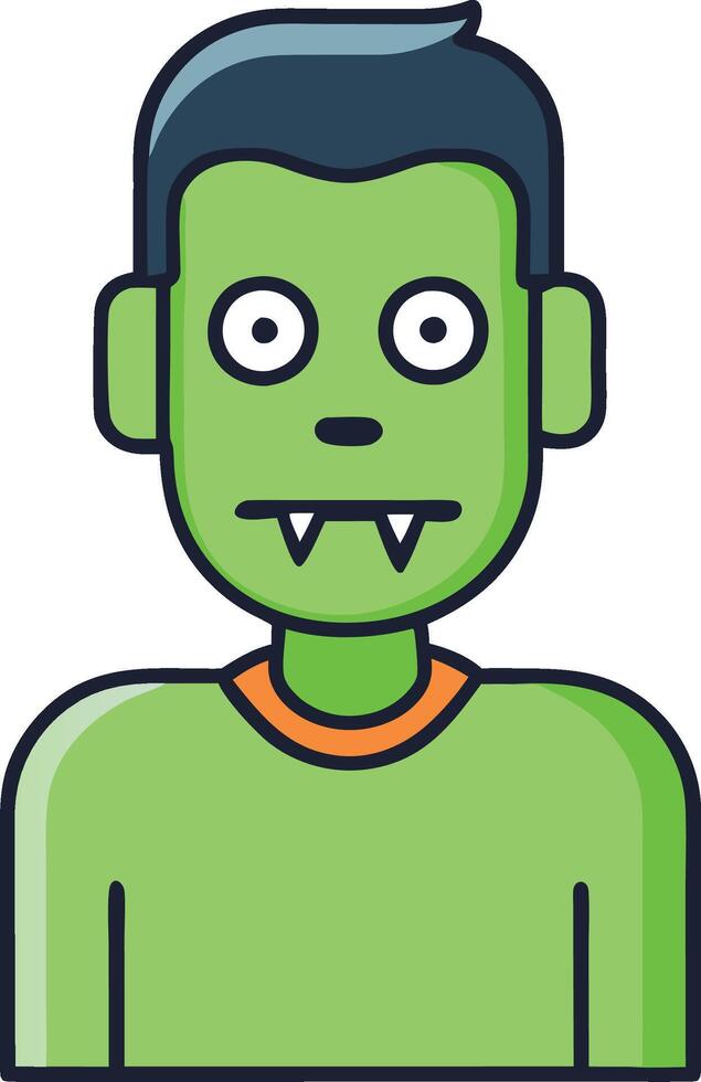 Halloween Zombie Cartoon Fun and Scary Illustration for Seasonal Graphics and Merchandise vector