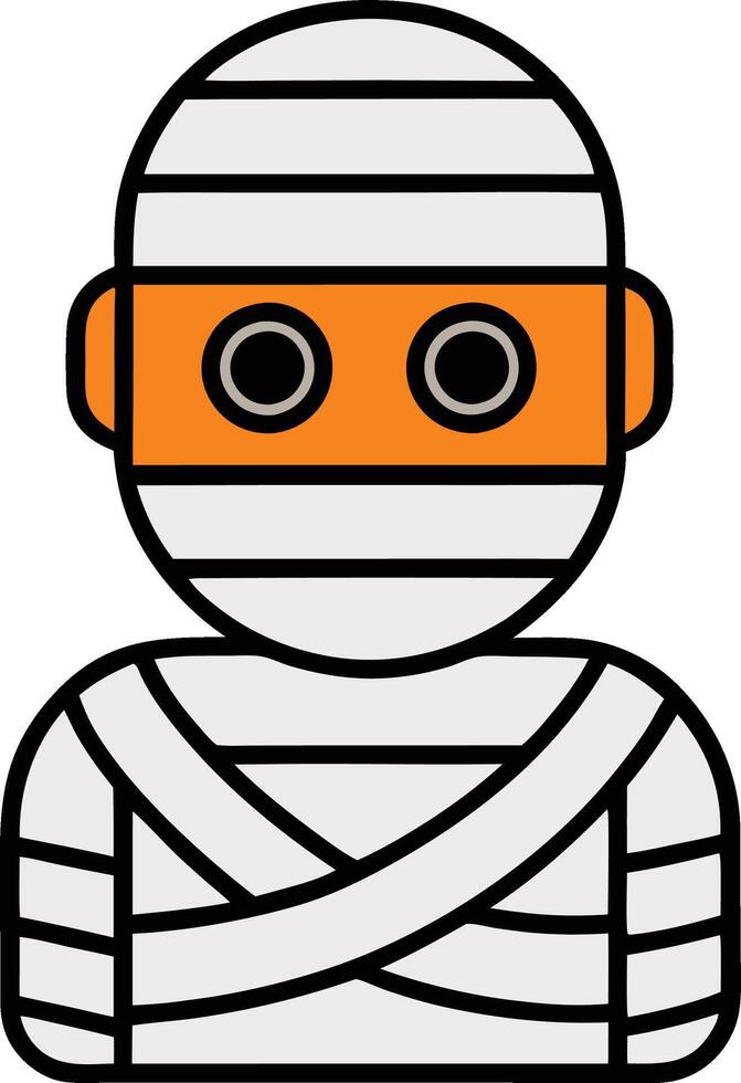 Playful Mummy Cartoon for Halloween Perfect Character Art for Festive Graphics and Promotions vector