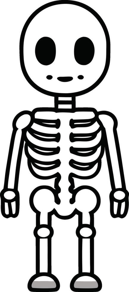 Spooky Skeleton Cartoon for Halloween Perfect for Festive Decorations and Digital Art vector