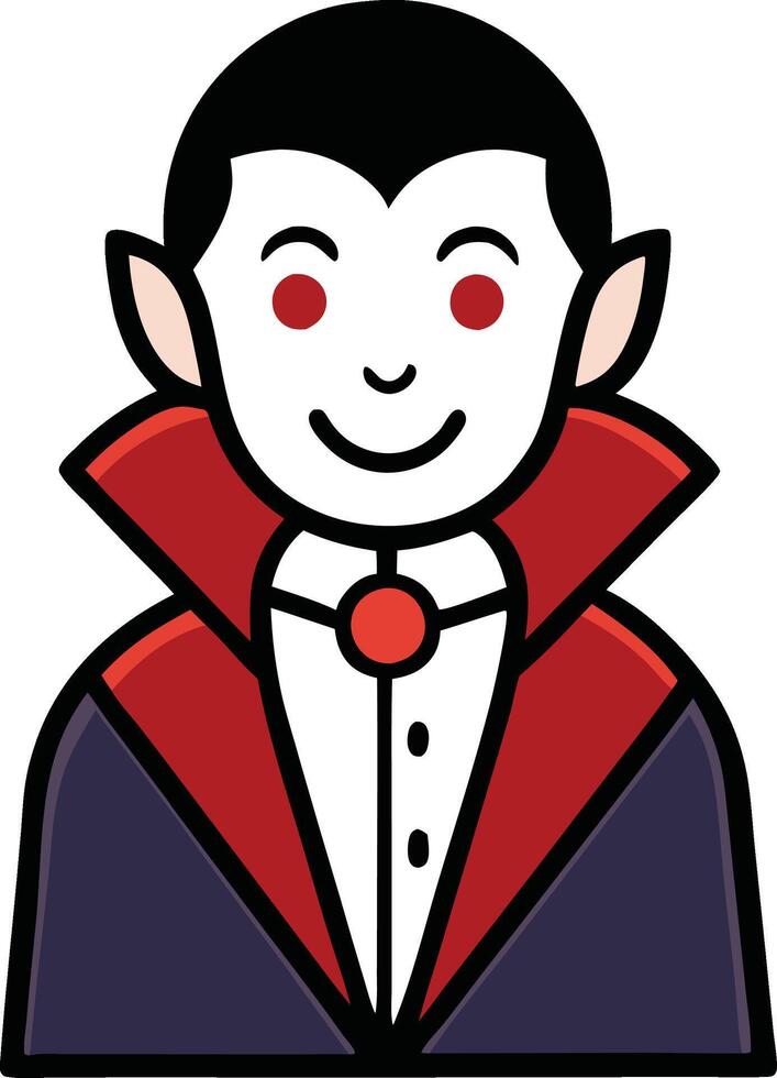 Halloween Vampire Cartoon Fun and Creepy Character Illustration for Seasonal Graphics vector