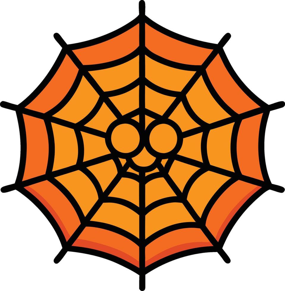 Halloween Spider Web Cartoon Fun and Creepy Illustration for Seasonal Graphics and Designs vector