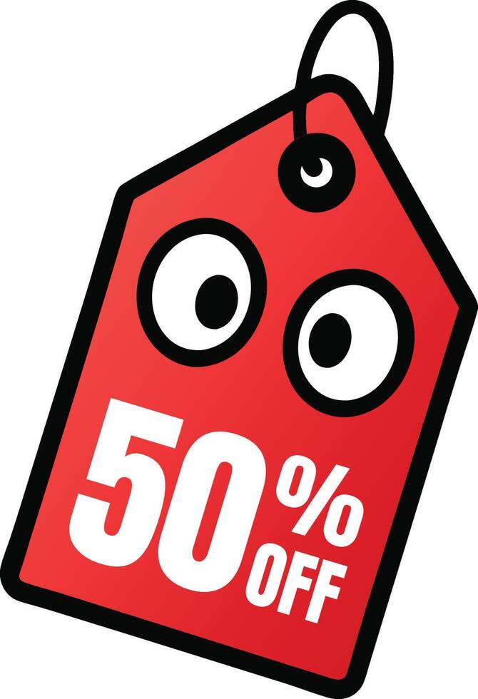 A discount tag icon cartoon vector