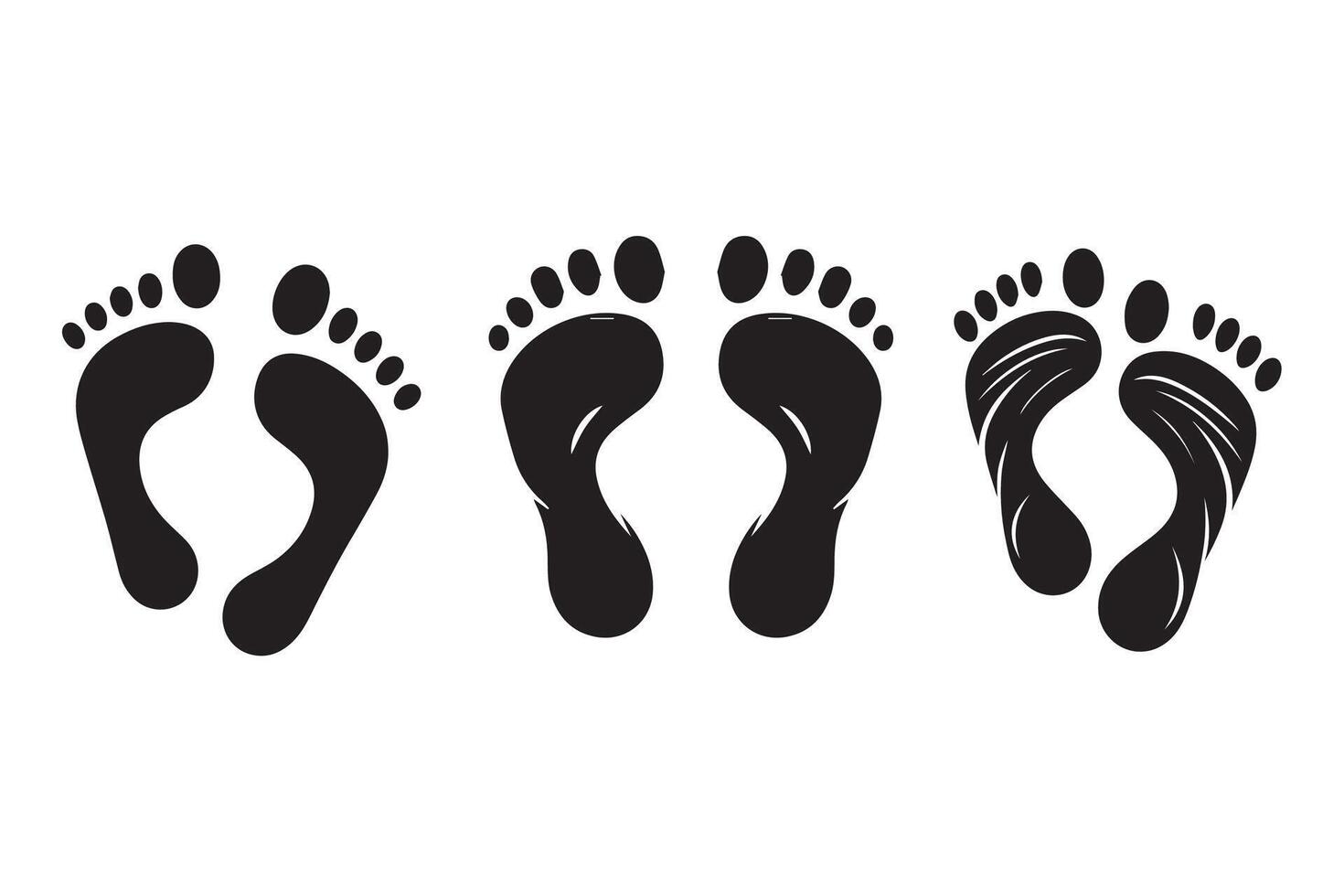 Footprints Footsteps Silhouette Illustration vector